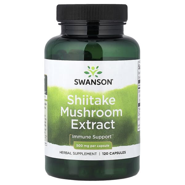 Swanson, Shiitake Mushroom Extract, 500 mg, 120 Capsules