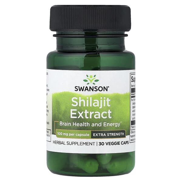 Swanson, Shilajit Extract, 100 mg, 30 Veggie Caps