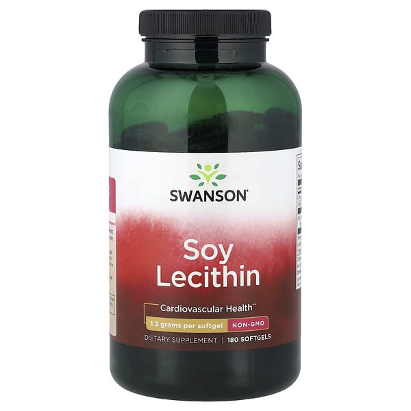Swanson, Soy Lecithin, 1.2 g, 180 Softgels