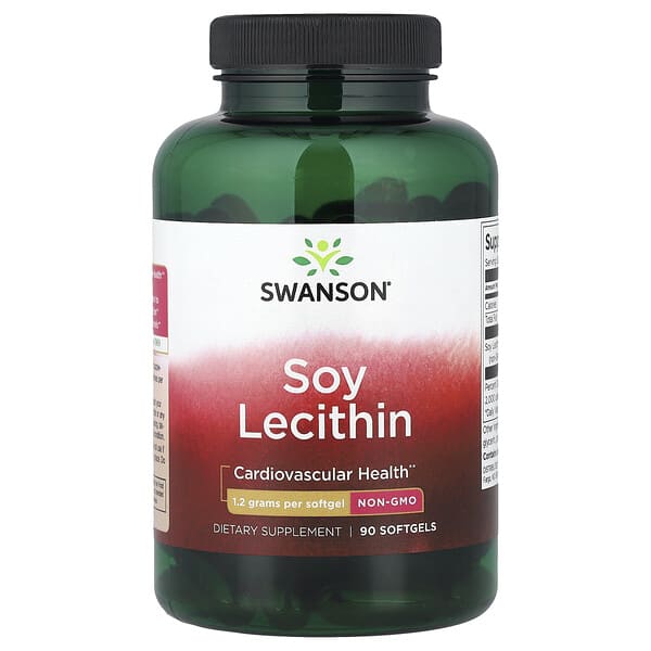 Swanson, Soy Lecithin, 1,200 mg, 90 Softgels