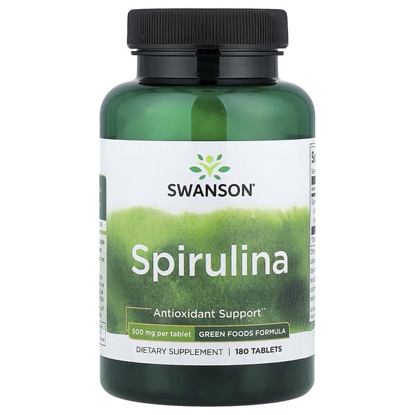 Swanson, Spirulina, 500 mg, 180 Tablets