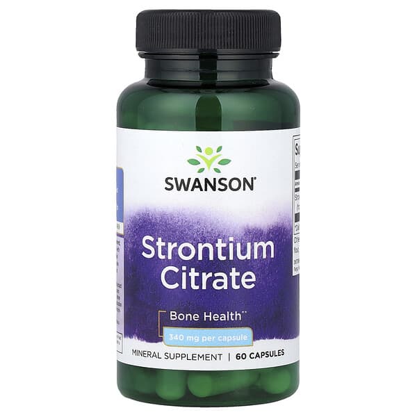 Swanson, Strontium Citrate, 340 mg, 60 Capsules