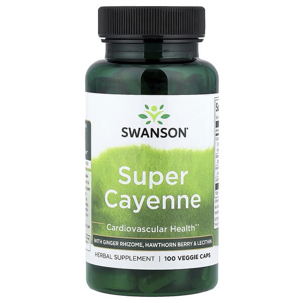 Swanson, Super Cayenne, 100 Veggie Caps 2 Swanson, Super Cayenne, 100 Veggie Caps