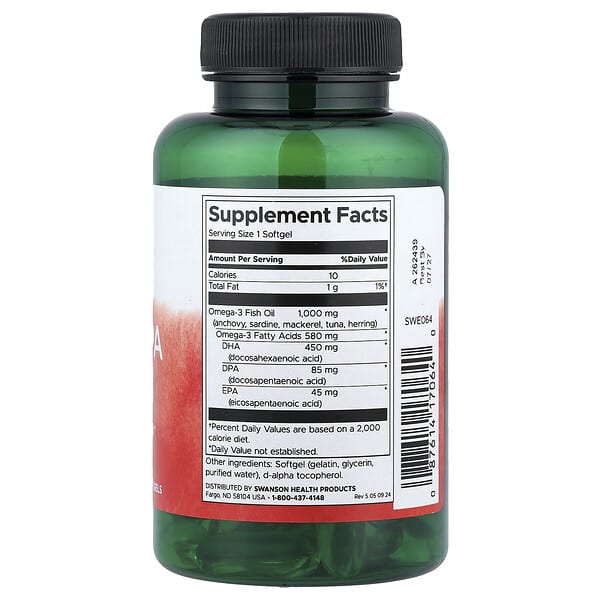 Alternative view of Swanson, Super DPA Fish Oil, 1,000 mg, 60 Softgels