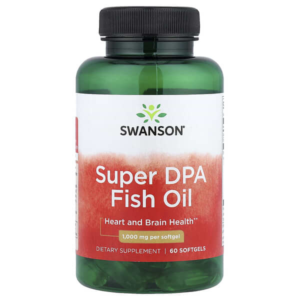 Swanson, Super DPA Fish Oil, 1,000 mg, 60 Softgels