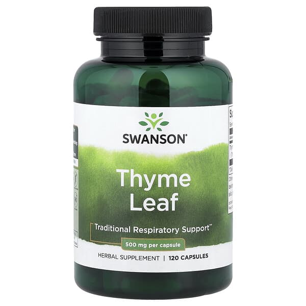 Swanson, Thyme Leaf, 500 mg , 120 Capsules 3 Swanson, Thyme Leaf, 500 mg , 120 Capsules
