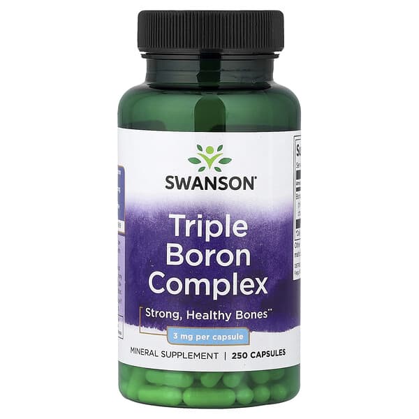 Swanson, Triple Boron Complex, 3 mg , 250 Capsules