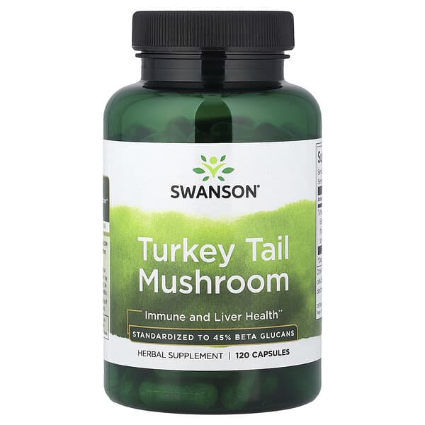 Swanson, Turkey Tail Mushroom, 120 Capsules (500 mg per Capsule)