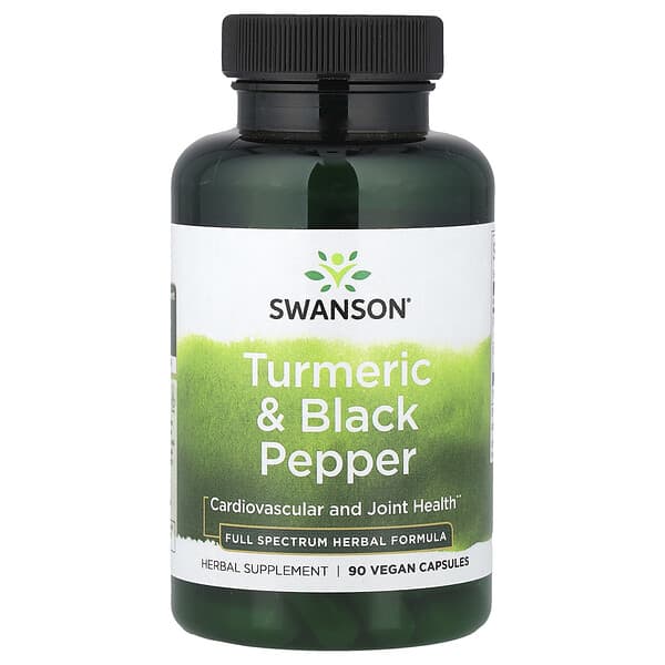 Swanson, Turmeric & Black Pepper, 90 Vegan Capsule