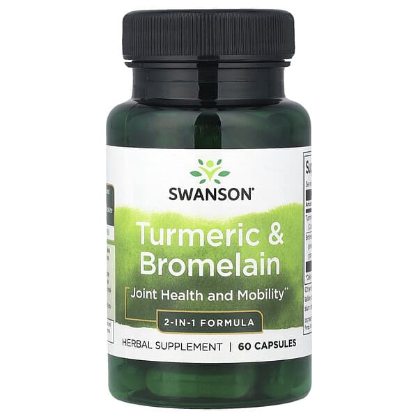Swanson, Turmeric & Bromelain, 60 Capsules