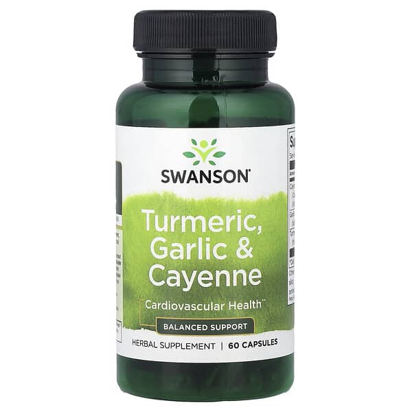 Swanson, Turmeric, Garlic & Cayenne, 60 Capsules