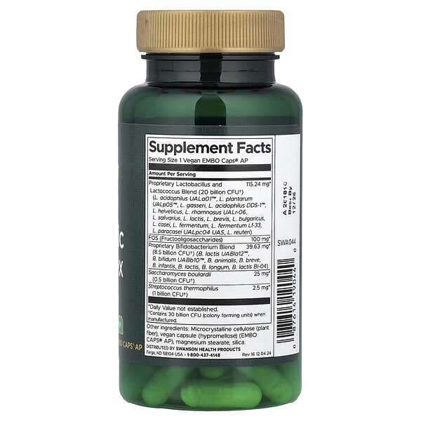 Alternative view of Swanson, Ultra Probiotic Complex, 60 Vegan Embo Caps® AP