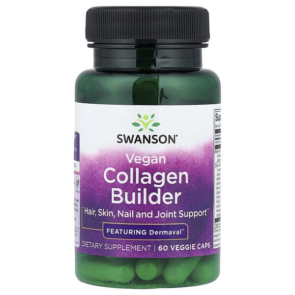 Swanson, Vegan Collagen Builder, 60 Veggie Capsules