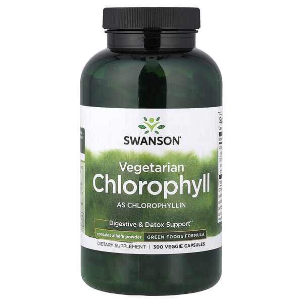 Swanson, Vegetarian Chlorophyll, 300 Veggie Capsules