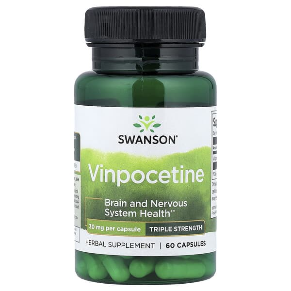 Swanson, Vinpocetine, 30 mg, 60 Capsules