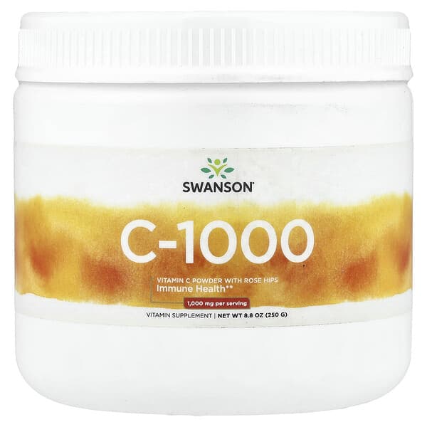 Swanson, Vitamin C Powder, with Rose Hips, 8.8 oz (250 g)