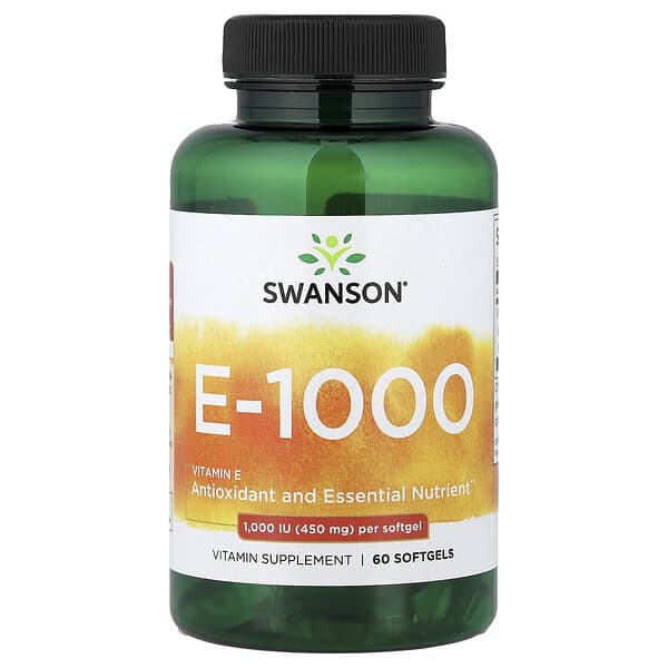 Swanson, Vitamin E-1000, 450 mg (1,000 IU), 60 Softgels