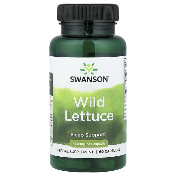 Swanson, Wild Lettuce, 450 mg, 60 Capsules 5 Swanson, Wild Lettuce, 450 mg, 60 Capsules
