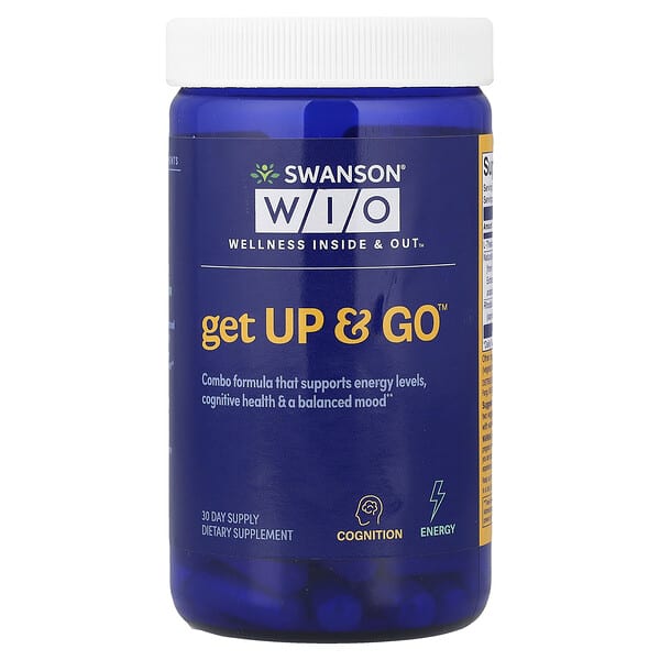 Swanson WIO, Get Up & Go™, 60 Vegetarian Capsules