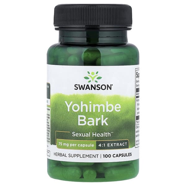 Swanson, Yohimbe Bark, 75 mg, 100 Capsules 4 Swanson, Yohimbe Bark, 75 mg, 100 Capsules