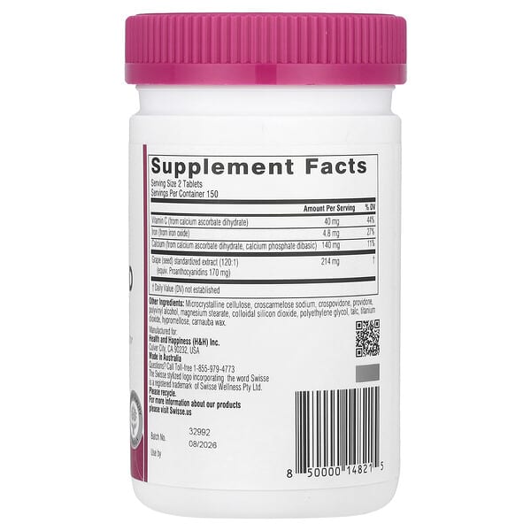 Alternative view of Swisse, Grape Seed, 300 Tablets