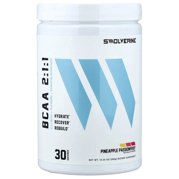 Swolverine, BCAA 2:1:1, Pineapple Passionfruit, 10.05 oz (285 g) 3 Swolverine, BCAA 2:1:1, Pineapple Passionfruit, 10.05 oz (285 g)