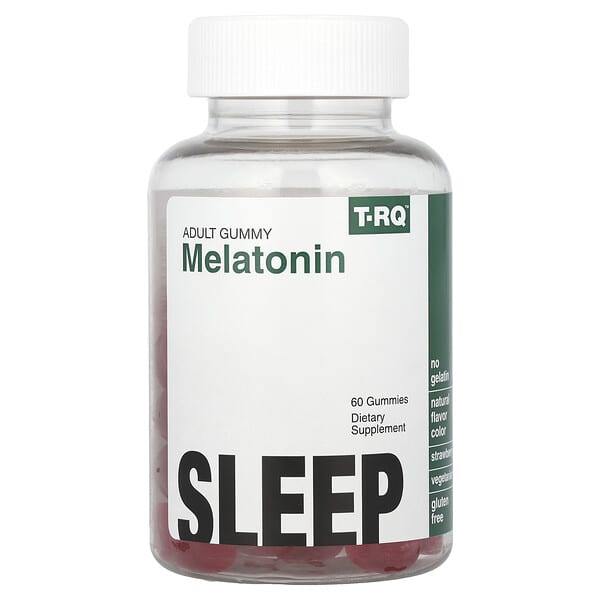 T-RQ, Adult Gummy, Melatonin, Sleep, Strawberry , 60 Gummies 5 T-RQ, Adult Gummy, Melatonin, Sleep, Strawberry , 60 Gummies