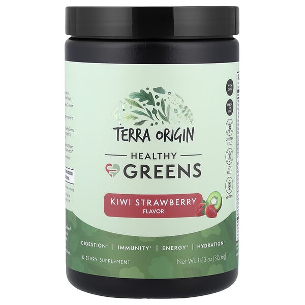 Terra Origin, Healthy Greens, Kiwi Strawberry, 11.13 oz (315.6 g)