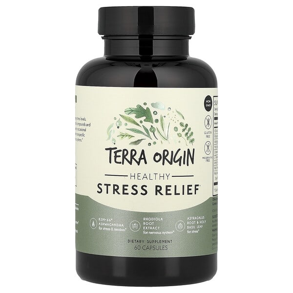 Terra Origin, Healthy Stress Relief, 60 Capsules