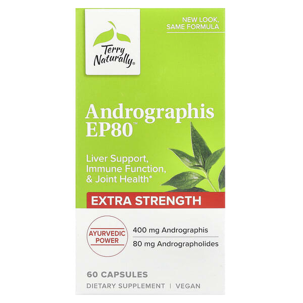 Terry Naturally, Andrographis EP80, 400 mg, 60 Capsules