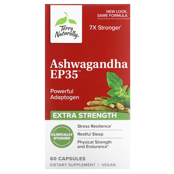 Terry Naturally, Ashwagandha EP35, 60 Capsules (150 mg per Capsule) 4 Terry Naturally, Ashwagandha EP35, 60 Capsules (150 mg per Capsule)