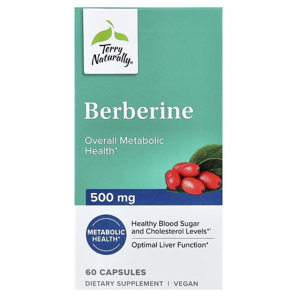 Terry Naturally, Berberine, 500 mg, 60 Capsules