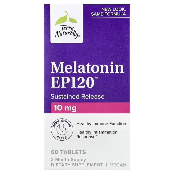 Terry Naturally, Melatonin EP120™, Sustained Release, 10 mg, 60 Tablets