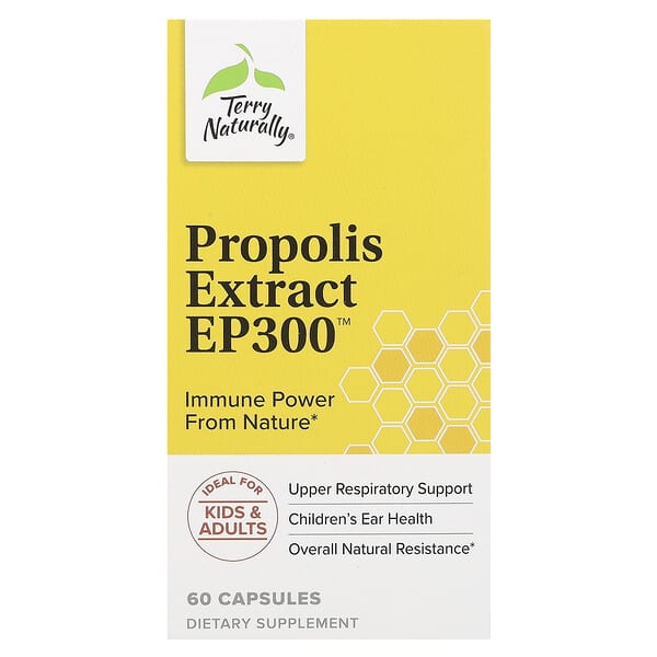 Terry Naturally, Propolis Extract EP300, 60 Capsules (200 mg per Capsule)