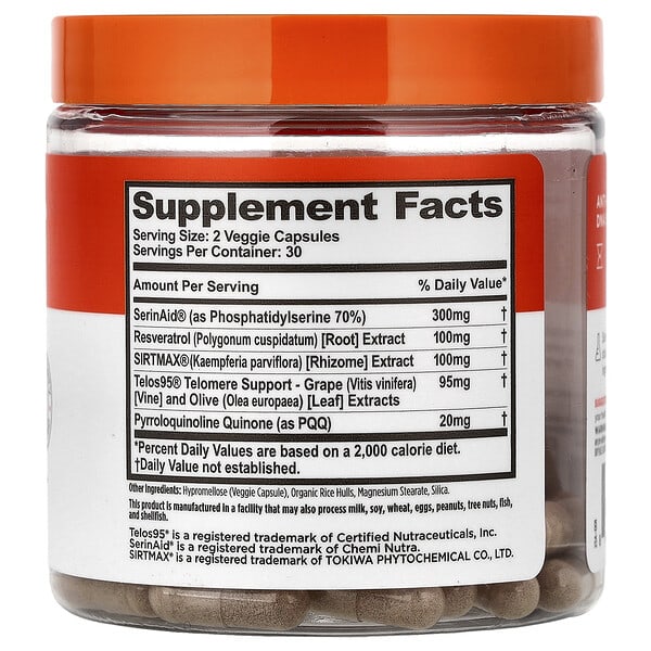 Alternative view of The Genius Brand, Eternal, Longevity & Cellular Support, 60 Veggie Capsules