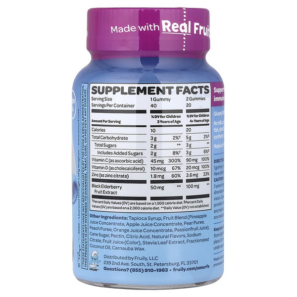 Alternative view of The Smurfs, Kids Gummy, Immune Defense, Ages 3+, Smurf Berry, 40 Gummies