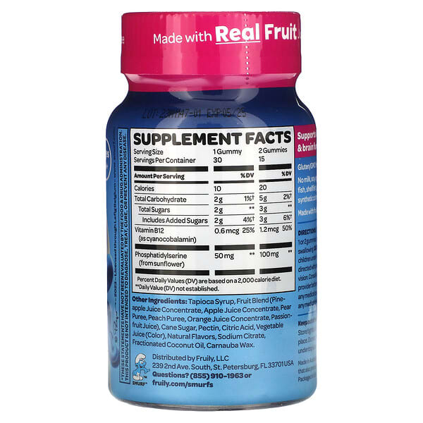 Alternative view of The Smurfs, Kids Gummy, Memory & Focus, Ages 4+, Smurf Berry, 30 Gummies