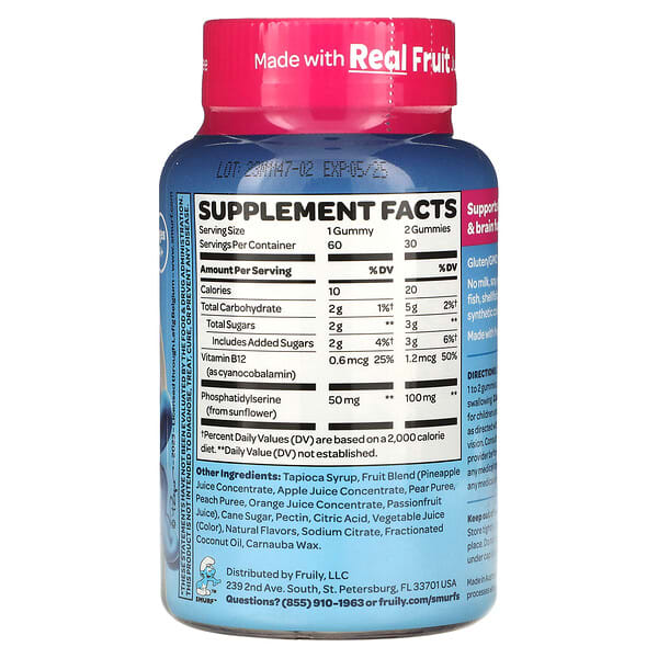 Alternative view of The Smurfs, Kids Gummy, Memory & Focus, Ages 4+, Smurf Berry, 60 Gummies
