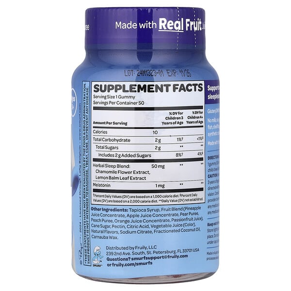 Alternative view of The Smurfs, Kids Gummy, Restful Sleep, Ages 3+, Smurf Berry, 50 Gummies