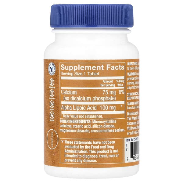 Alternative view of The Vitamin Shoppe, Alpha Lipoic Acid, 120 Tablets