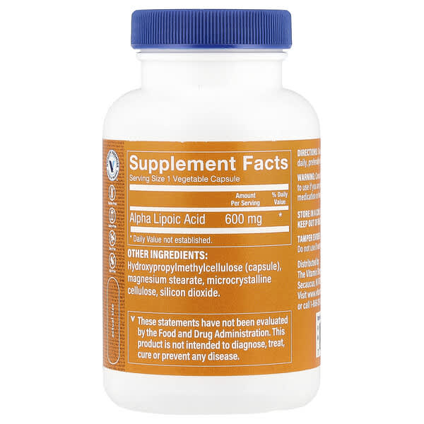Alternative view of The Vitamin Shoppe, Alpha Lipoic Acid, 600 mg , 120 Vegetable Capsules