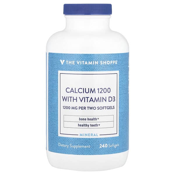 The Vitamin Shoppe, Calcium1200 With Vitamin D3, 240 Softgels 5 The Vitamin Shoppe, Calcium1200 With Vitamin D3, 240 Softgels
