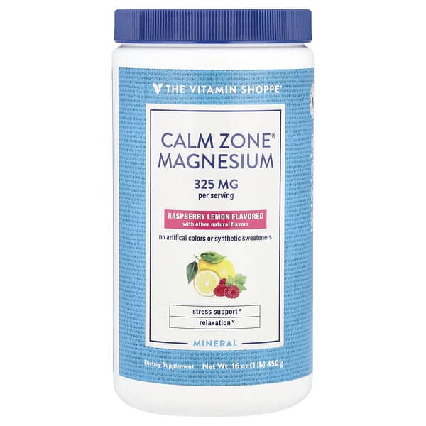 The Vitamin Shoppe, Calm Zone®, Magnesium, Raspberry Lemon, 16 oz (450 g) 3 The Vitamin Shoppe, Calm Zone®, Magnesium, Raspberry Lemon, 16 oz (450 g)