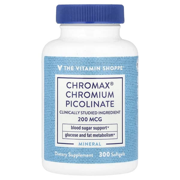 The Vitamin Shoppe, Chromax® Chromium Picolinate, 200 mcg, 300 Softgels