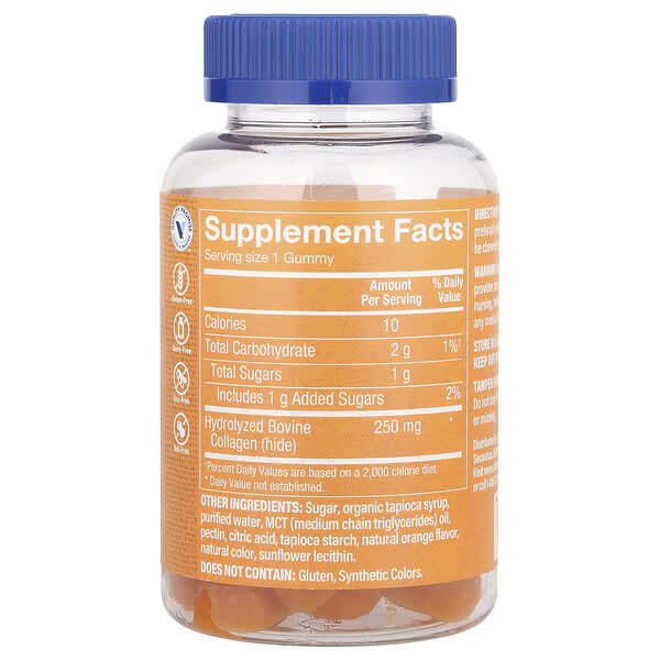 Alternative view of The Vitamin Shoppe, Collagen Gummies, Orange, 60 Gummies (250 mg per Gummy)