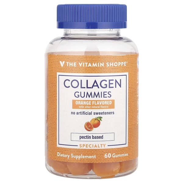 The Vitamin Shoppe, Collagen Gummies, Orange, 60 Gummies (250 mg per Gummy)