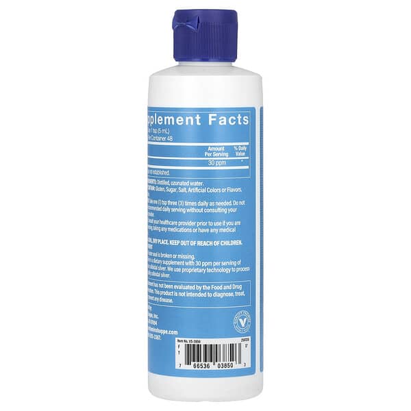Alternative view of The Vitamin Shoppe, Colloidal Silver, 30 PPM, 8 fl oz (237 ml)