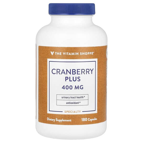 The Vitamin Shoppe, Cranberry Plus, 400 mg, 180 Capsules