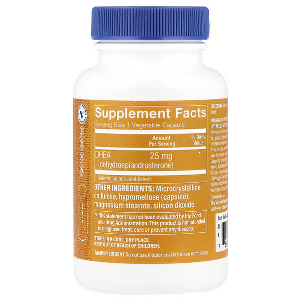 Alternative view of The Vitamin Shoppe, DHEA, 25 mg, 120 Vegetable Capsules