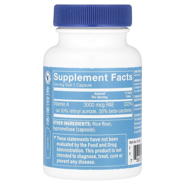Alternative view of The Vitamin Shoppe, Dry A, 3,000 mcg (10,000 IU), 100 Capsules